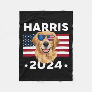 Manta Polar Elección Kamala Harris 2024 Golden Retriever Dog U