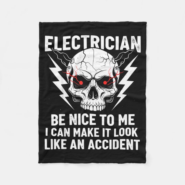 Manta Polar Electrician Humor Be Nice To Me Funny Electrician  (Anverso)
