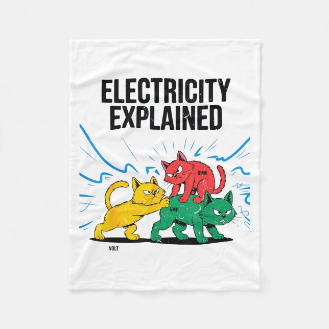 Manta Polar Electricity Explained Funny Cat Physics Humor Scie (Anverso)