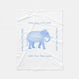 Manta Polar Elefante azul - elefante indio - bebé