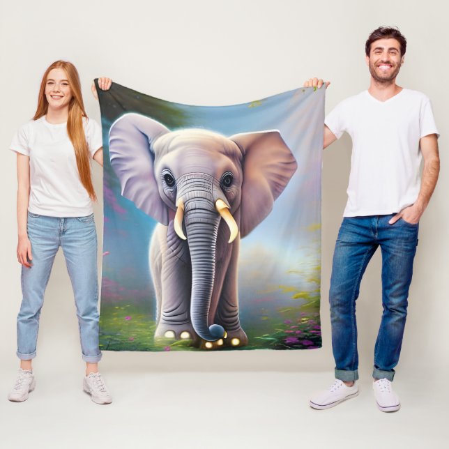 Manta Polar Elefante bebé (In situ)