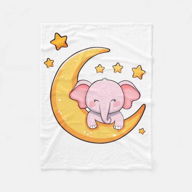 Manta Polar elefante bebé (Anverso)