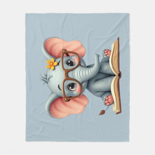 Manta Polar Elefante Bebé Sabio