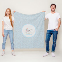 Elefante Blanco Bebé Moderno Niño Azul