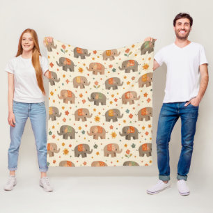 Manta Polar Elefante Boho