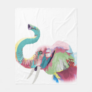 Manta Polar Elefante colorido de moda de Guay