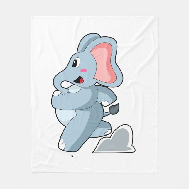 Manta Polar Elefante como corredor (Anverso)