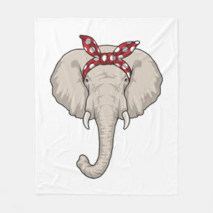 Manta Polar Elefante con Bandana