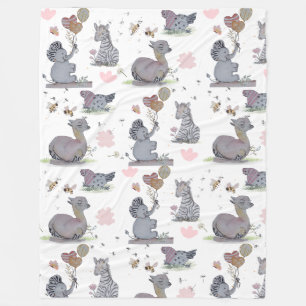 Manta Polar "Elefante de Elefante y Polka Hen"