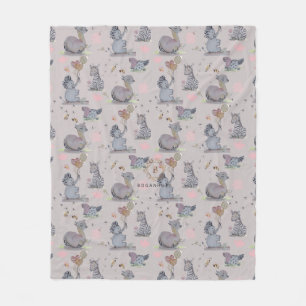 Manta Polar "Elefante de Elefante y Polka Hen"