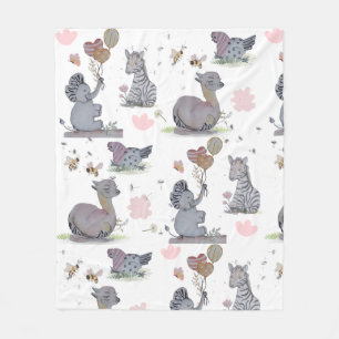 Manta Polar "Elefante de Elefante y Polka Hen"