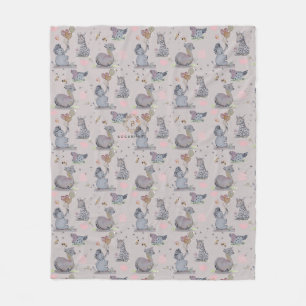 Manta Polar "Elefante de Elefante y Polka Hen"