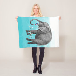 Manta Polar Elefante del patrón de habitación de niño personal