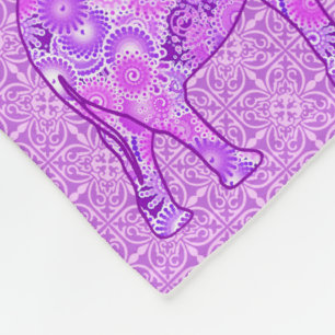 Manta Polar Elefante del remolino del fractal - púrpura y