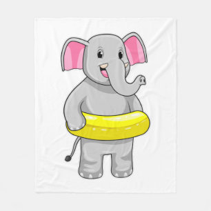 Manta Polar Elefante en el baño con la vida