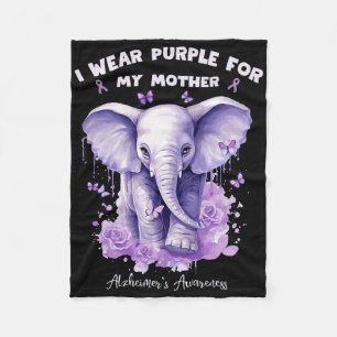 Manta Polar Elefante Llevo Morado Por Mi Madre Heimerheimer'