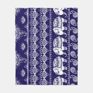 Manta Polar Elefante, paisley: patrón de cosecha tribal.