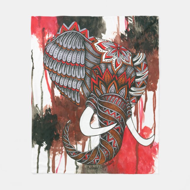 Manta Polar Elefante real (Anverso)