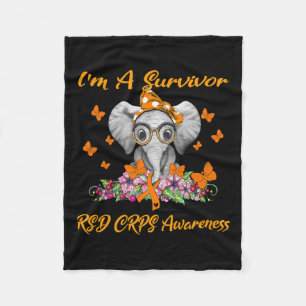 Manta Polar Elefante Soy Sobreviviente Rsd Crps Sensibilizació
