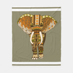 Manta Polar Elefante tribal de etnia africana hues
