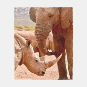 MANTA POLAR ELEFANTE Y RHINO NO SE GUSTAN EL UNO AL OTRO