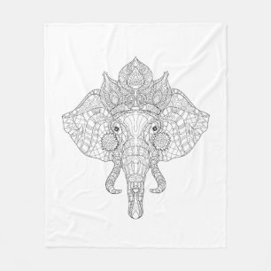 Manta Polar Elefante Zendoodle principal
