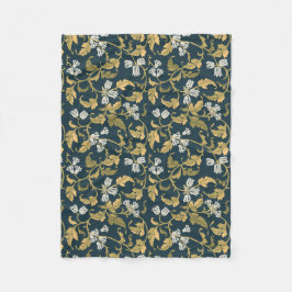 Manta Polar Elegancia botánica vintage