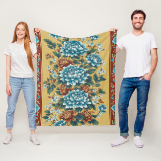 Manta Polar Elegancia de crisantemo