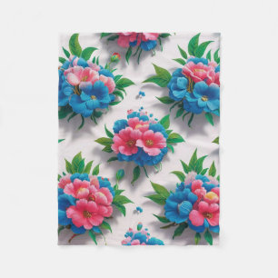 Manta Polar Elegancia florística: un patrón floral de Moda