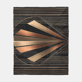 Manta Polar Elegancia geométrica metálica Art Deco