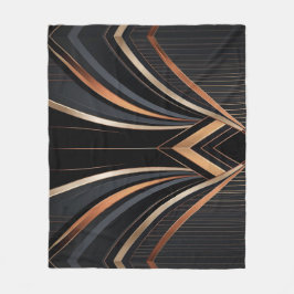 Manta Polar Elegancia geométrica metálica Art Deco