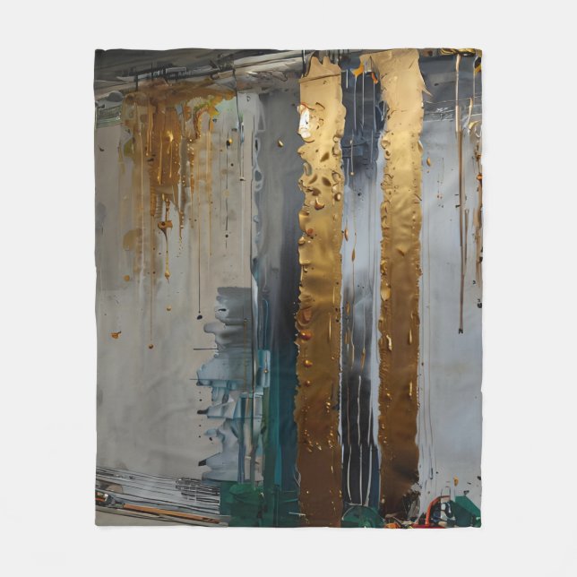 Manta Polar Elegancia moderna Resumen de oro (Anverso)