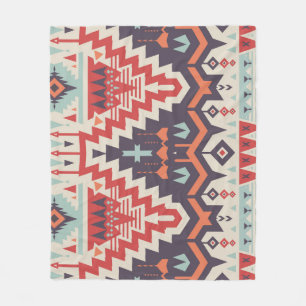 Manta Polar Elegancia tribal: impresión étnica geométrica