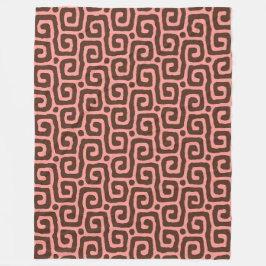 Manta Polar Elegant pink &brown Abstract pattern