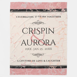 Manta Polar Elegante 37° Aniversario del Boda de Alabastro