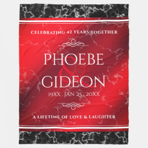 Manta Polar Elegante 42° Aniversario del Boda Jasper