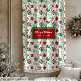 Manta Polar Elegante acuarela color verde rojo tirón tradicion