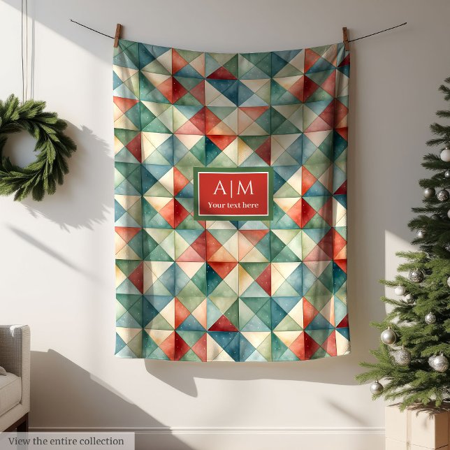 Manta Polar Elegante acuarela tonos sucios alegre Navidad (Elegant watercolor muted tones merry Christmas Fleece Blanket )