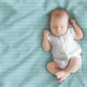 Manta Polar Elegante Baby Blanket Navy Acento Arcoiris Rosa