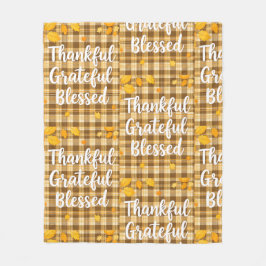 Manta Polar Elegante, Bendecida, Agradecida, Agradecida Acción