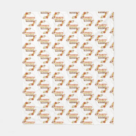 Manta Polar Elegante, Bendecida, Agradecida, Agradecida Acción