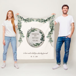Manta Polar Elegante Boda de la vegetación memoria lanzada