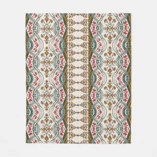 Manta Polar Elegante borde de Boho floral étnico