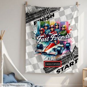 Manta Polar Elegante Carreras Blanket Sport Car Boy Driing