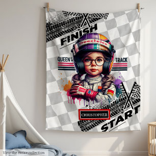 Manta Polar Elegante Carreras Fórmula 1 Pequeño Regalo Chica d