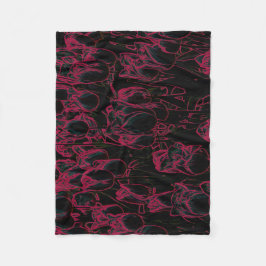 Manta Polar Elegante Decke mit Pinkem Blumenmuster