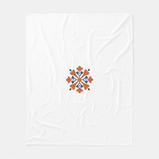 Manta Polar Elegante diseño de Mandala floral" (Anverso)