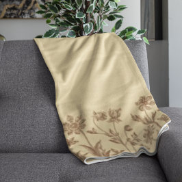 Manta Polar Elegante diseño floral Minimalista con monograma
