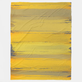 Manta Polar Elegante estilo Art Moderno Taupe Amarillo Gris Lu