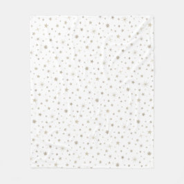 Manta Polar Elegante estrella de plata blanca neutra de género